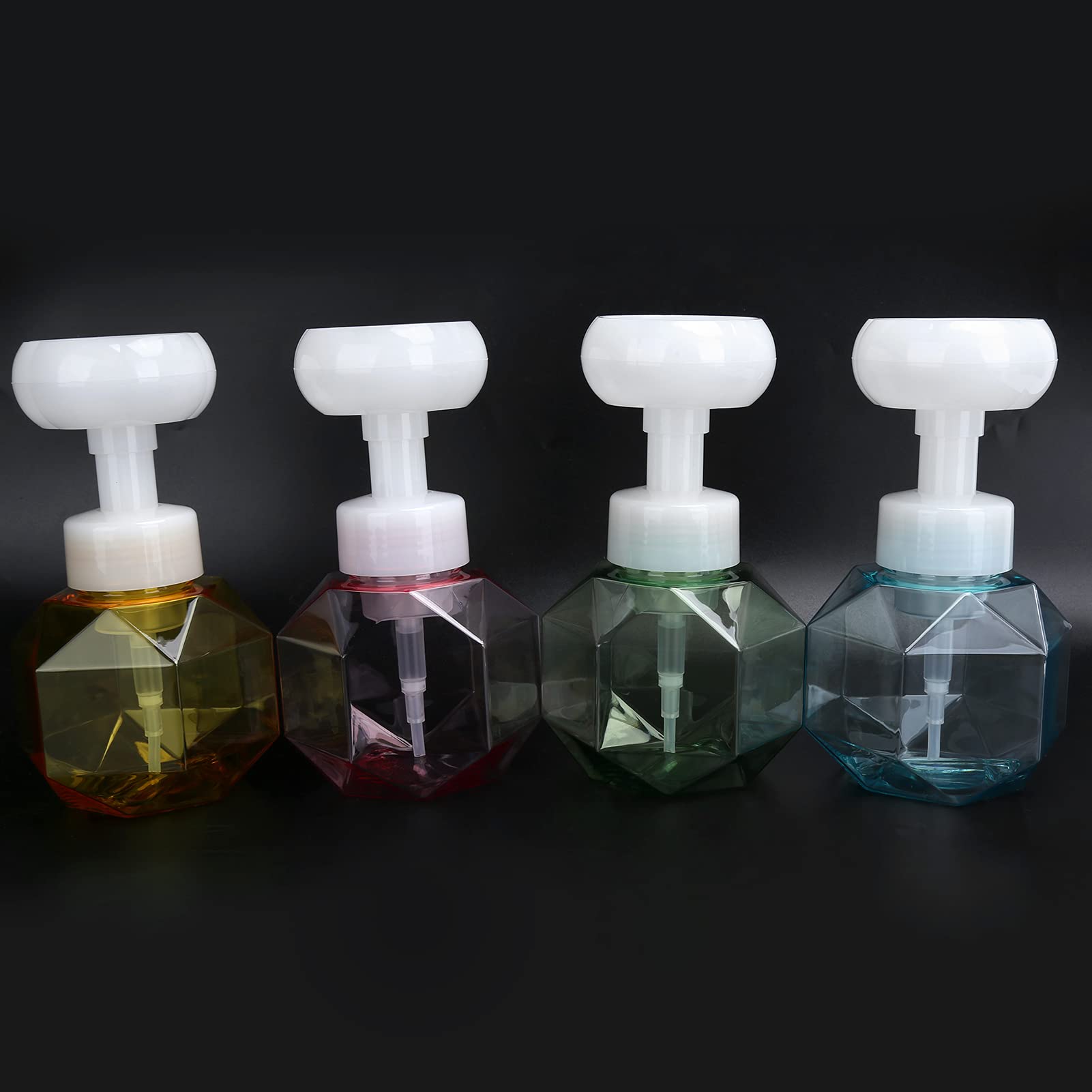 300ml Refillable Foaming Bottle - Mini Flower-Shaped Recyclable Hand Soap & Shower Gel Dispenser for Bathroom, Kitchen & Travel | Eco-Friendly Cosmetic Container
