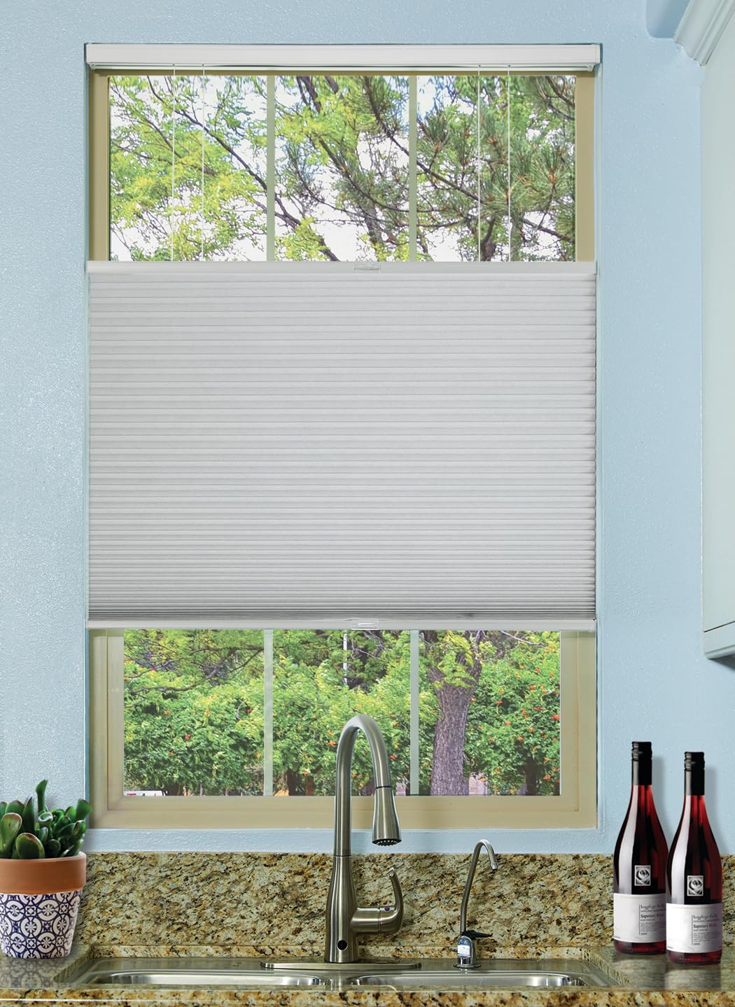 Cordless Top Down Bottom Up Cellular Honeycomb Shade - 9/16