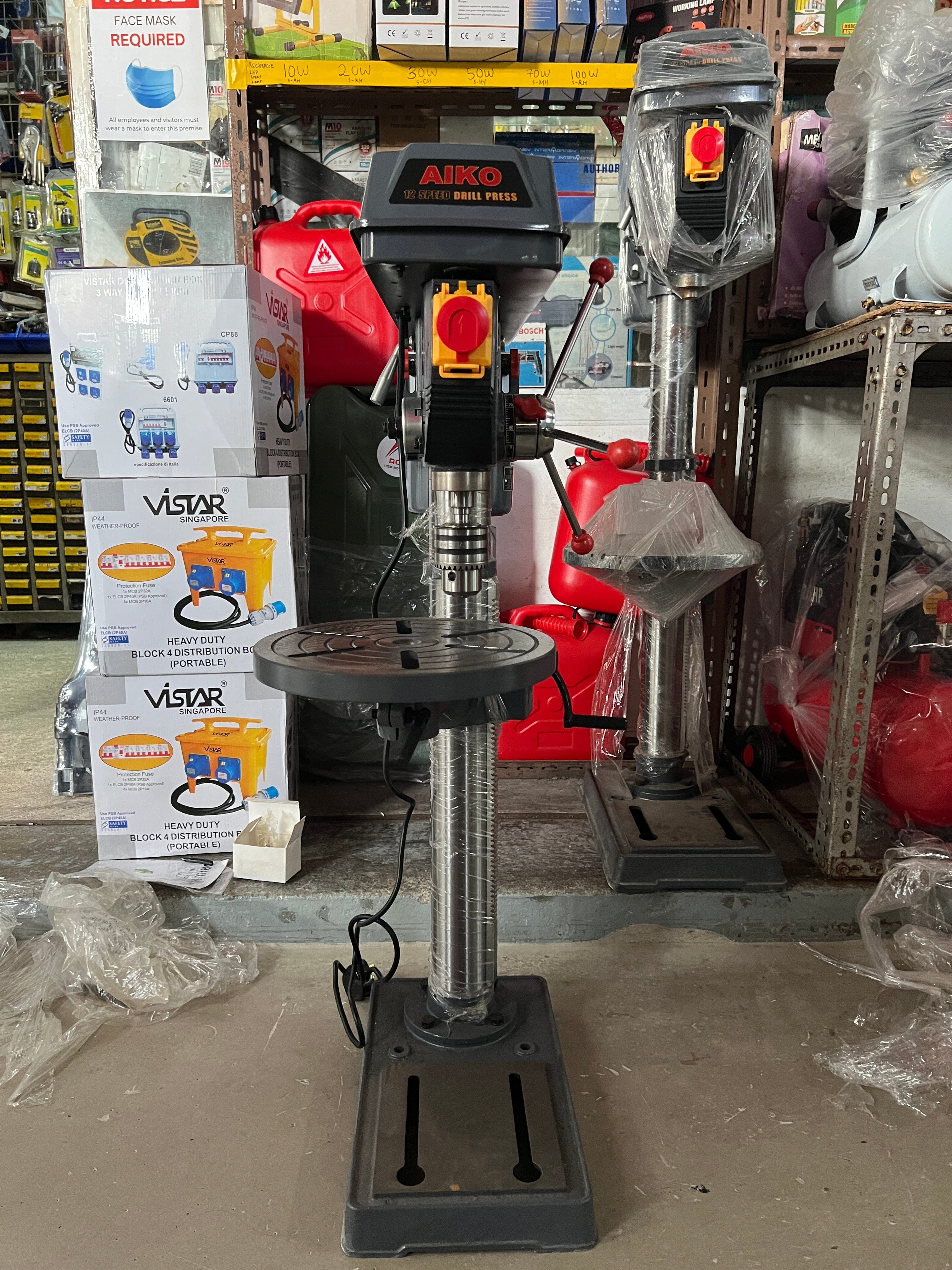 AIKO #ZJQ 16/4116K 3/4HP 16mm Benchtop Drill Press | Heavy Duty Metal & Woodworking Tool for DIY Projects & Professional Workshops
