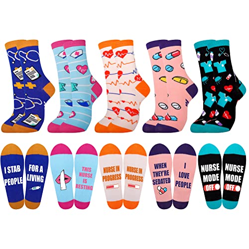 Multicolor Nurse 5 Pairs