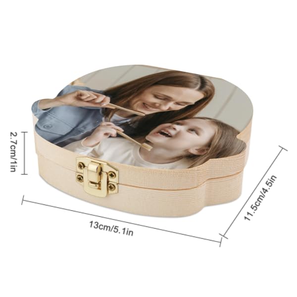 Personalized Baby Tooth Fairy Keepsake Box - Custom Photo Teeth Storage for Kids | Cherish Childhood Memories | Perfect for First Tooth Loss, Milestone Gifts & Nursery Decor