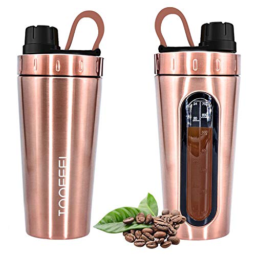 Toofeel 820ml Stainless Steel Protein Shaker Bottle - Leak Proof, BPA Free, Gym & Workout Water Bottle for Protein Powder, Smoothies & Shakes - Perfect for Fitness, Bodybuilding & Post-Workout Recovery
