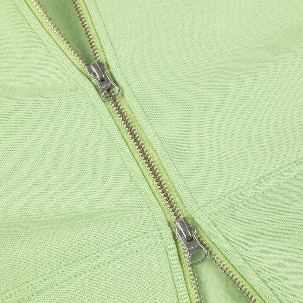 Dime Cursive Zip Hoodie for Women - Cozy Sage Green Pullover with Front Pockets | Perfect for Casual Outfits, Gym Wear & Lounge Comfort