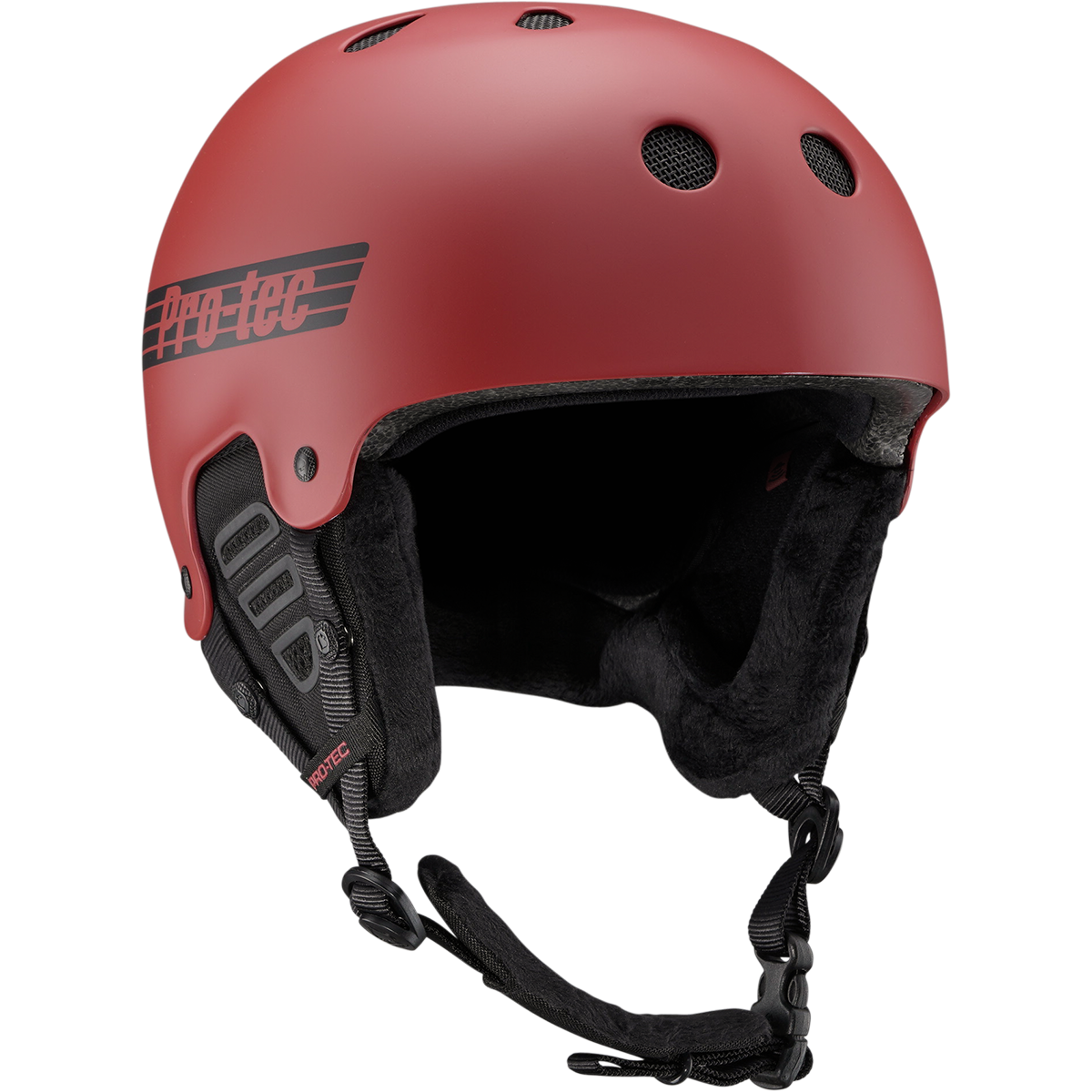 Old School Snow Helmet with MIPS Technology - Matte Red - Perfect for Skiing, Snowboarding & Winter Sports Safety