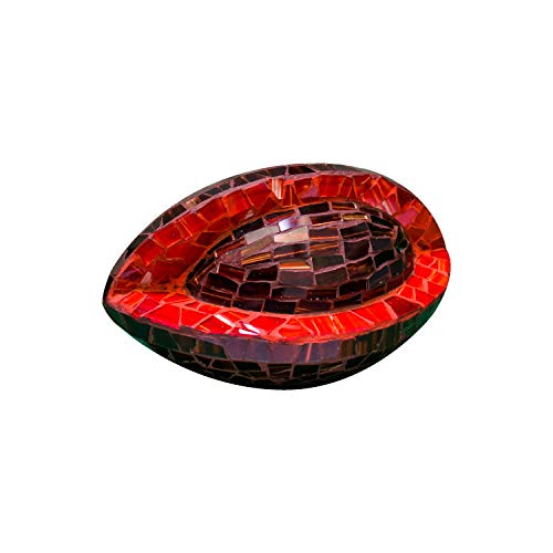 Stylish Decorative Fruit Bowl with Mosaic Glass Fruits - Elegant Centerpiece for Dining Table, Kitchen Counter, or Gift Giving