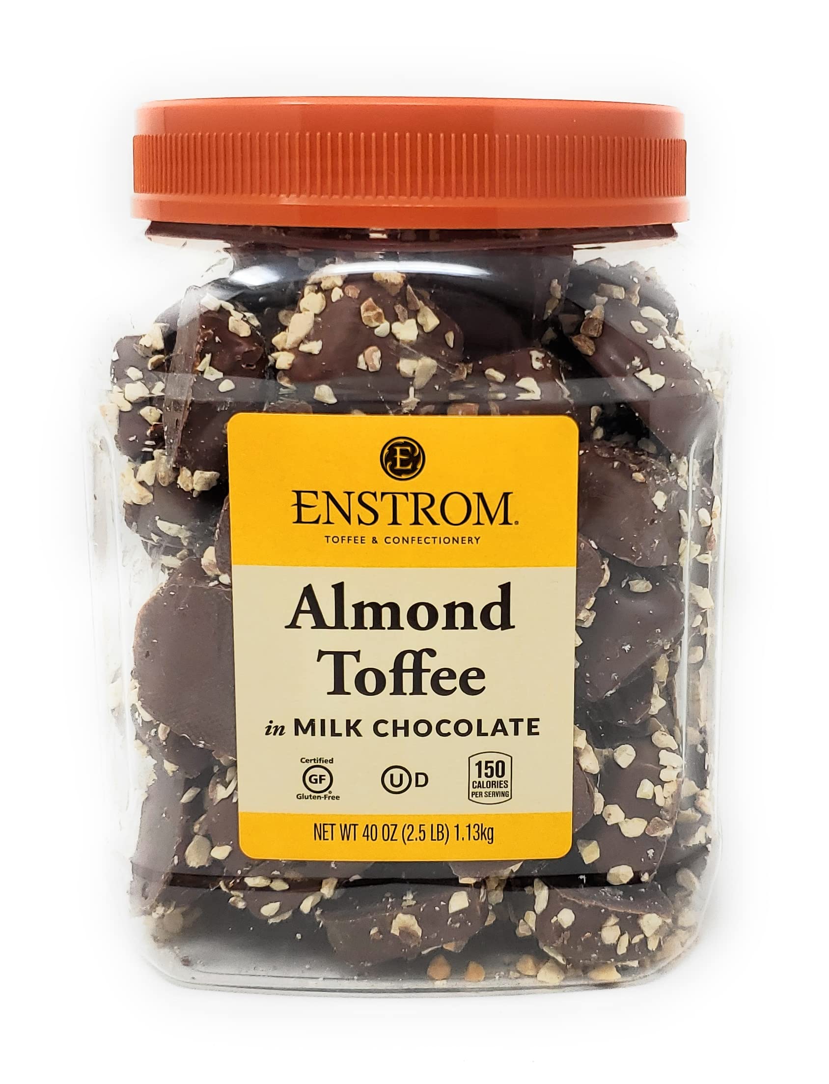 Premium Almond Toffee Tub - Creamy Milk Chocolate, 2.5lb Bulk Candy | Perfect for Holiday Gifts, Party Favors & Sweet Treats at Home