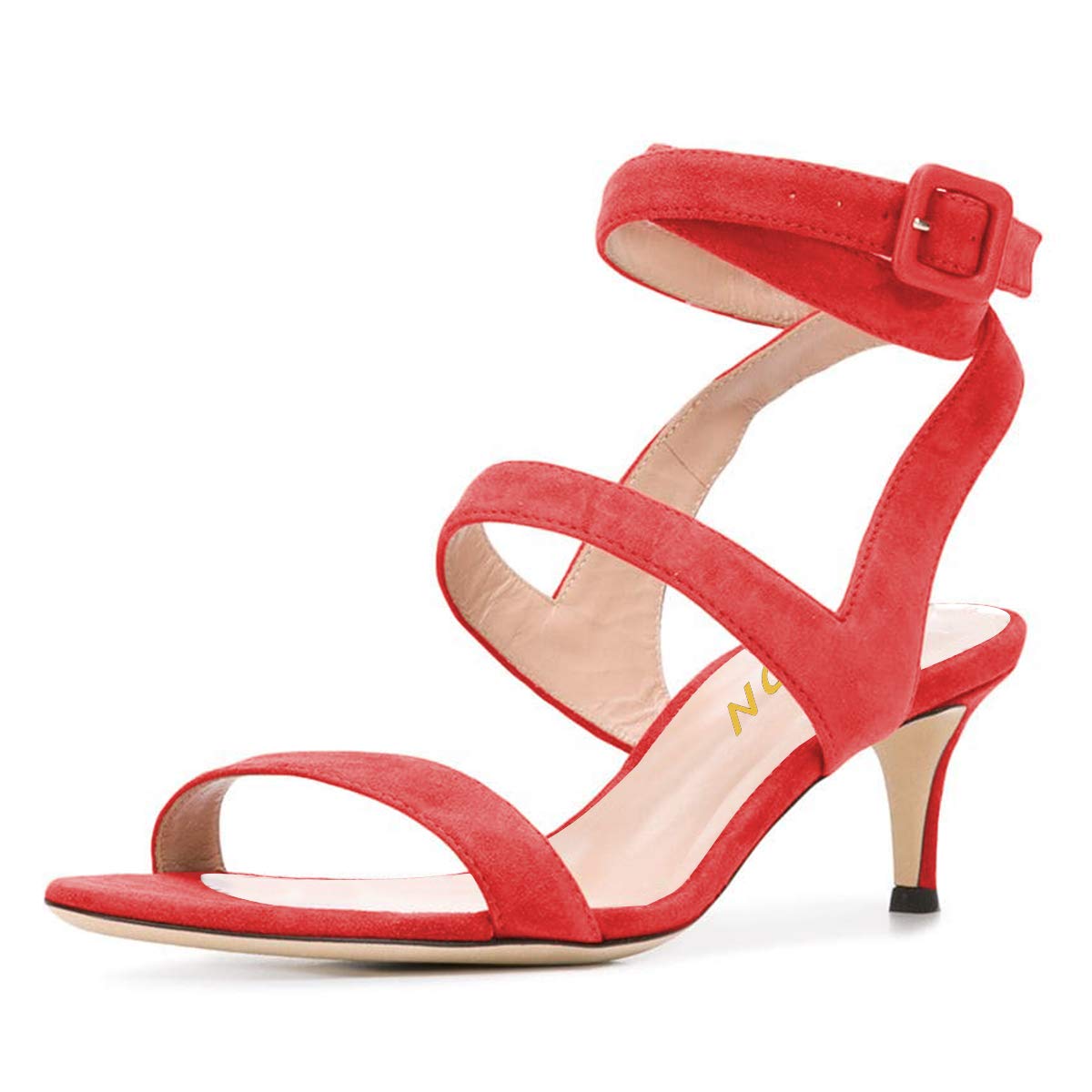 YDN Women's Low Heel Open Toe Sandals - Comfortable Ankle Strap Slingback Pumps for Casual, Party, Prom & Work - Size 4-15 US - Perfect for Summer Outfits, Office Wear & Special Occasions