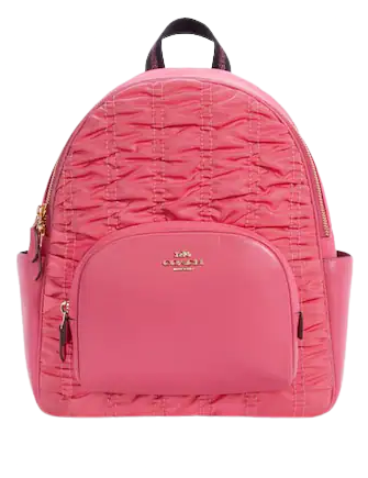 Coach Court Backpack With Ruching - Stylish Leather Backpack for Women | Perfect for Work, Travel & Everyday Use