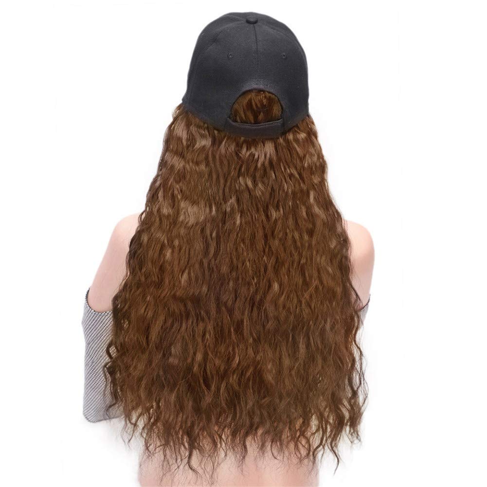 Long Water Wave Synthetic Hair Extensions with Adjustable Cap for Women & Girls - Light Brown | Perfect for Cosplay, Costume Parties & Everyday Styling