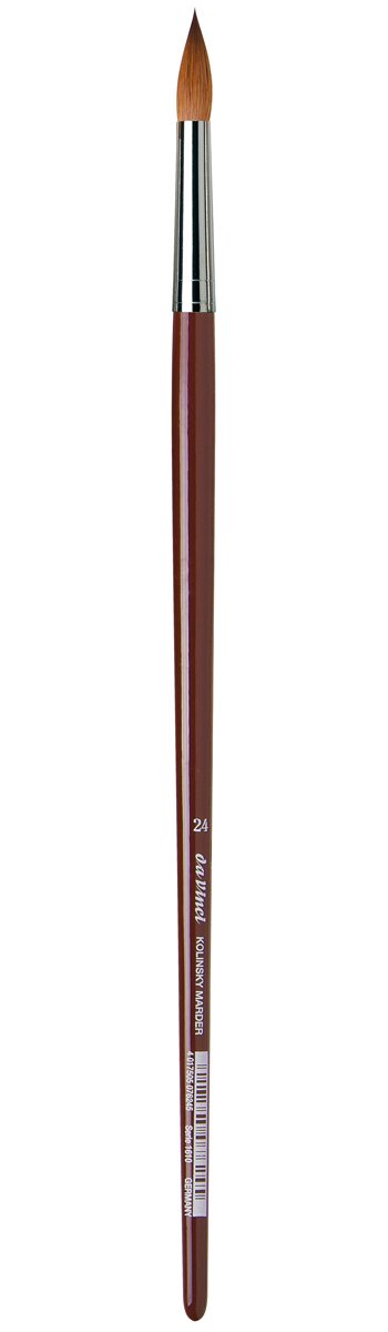 Premium Kolinsky Red Sable Oil & Acrylic Paint Brush - Round Size 24 (1610-24) by da Vinci Series 1610 - Perfect for Fine Art, Canvas Painting & Detailed Work