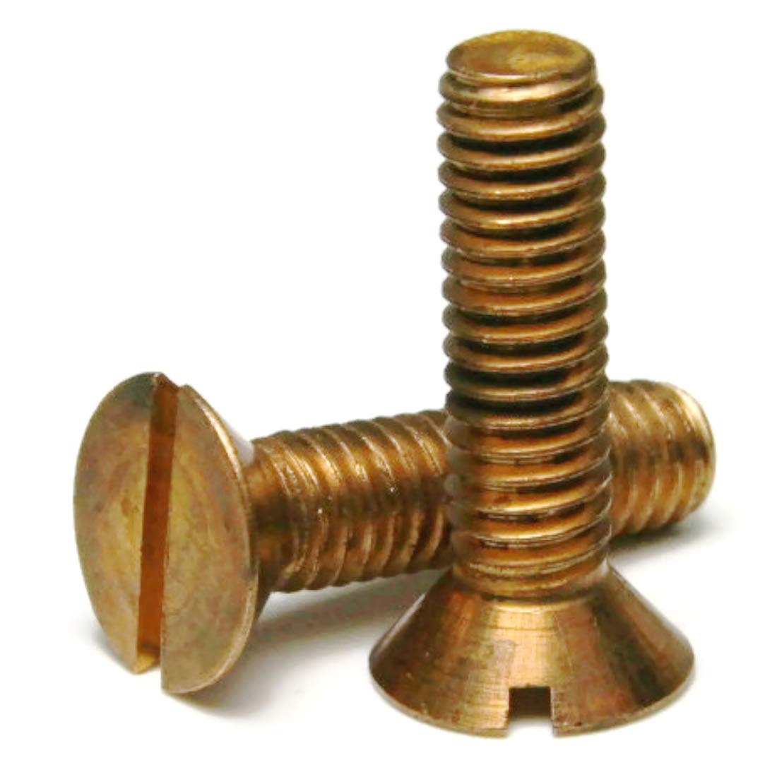 Silicon Bronze Slotted Flat Head Machine Screws - 3/8