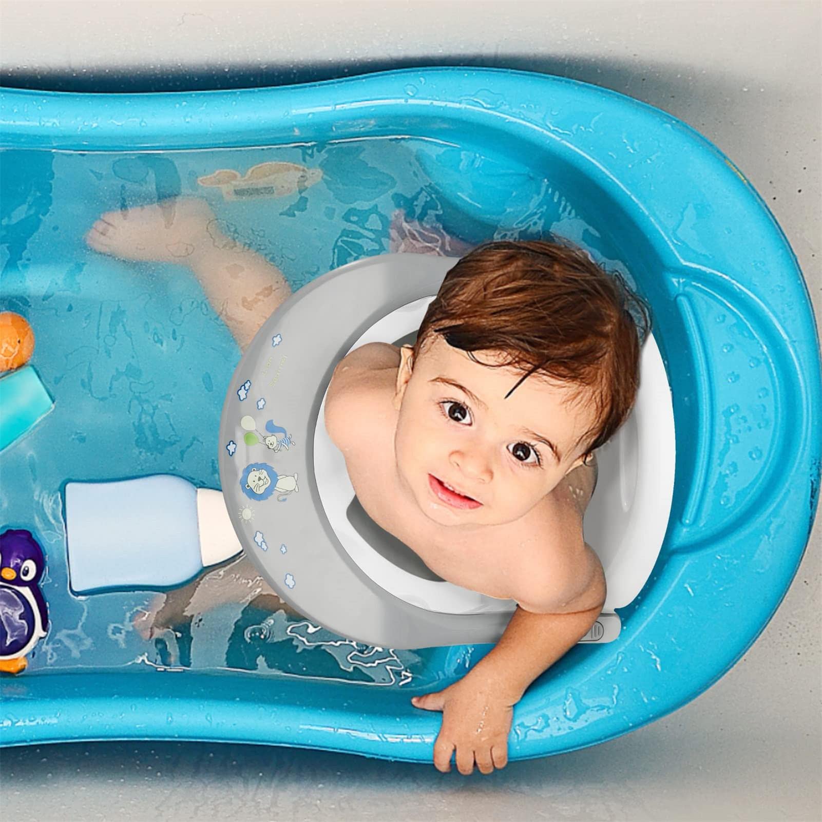 Foldable Baby Sit Up Bath Chair with Suction Cups for 6-18 Months - Anti-Slip, Safe & Portable Infant Bathtub Seat for Toddlers - Perfect for Bath Time, Learning to Sit, and Playtime in Tub