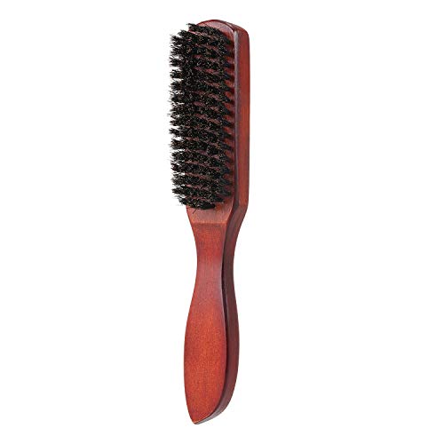 EXCLUZO Wooden Hair Brush with Dense Bristles - Detangling & Massage Brush for Women & Men - Perfect for Thin, Natural, Soft & Fine Hair - Ideal for Daily Styling, Beard Grooming & Scalp Care