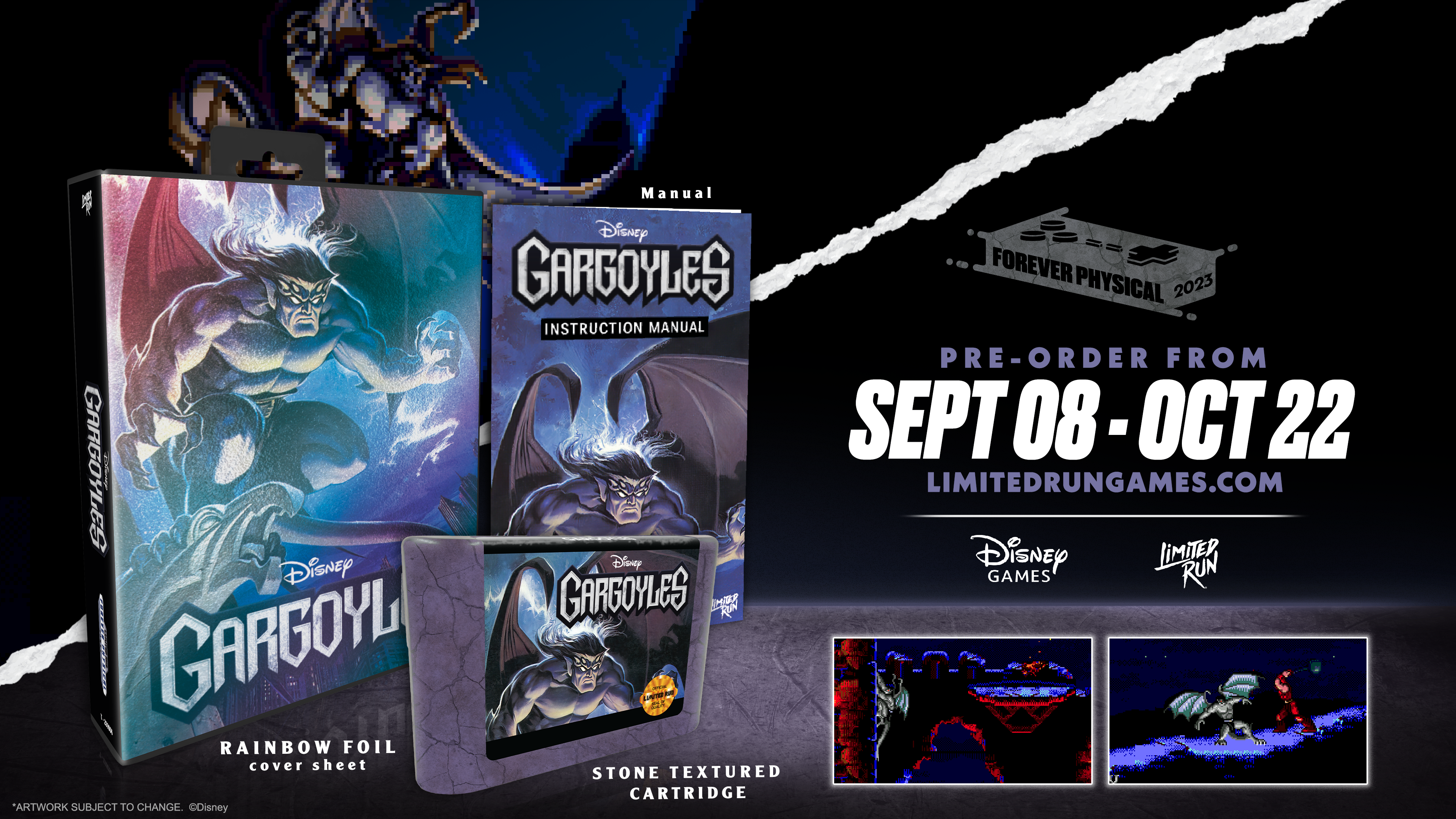 Gargoyles Collector's Edition for Sega Genesis - Classic 90s Disney Action Game - Perfect for Retro Gaming Enthusiasts & Disney Fans
