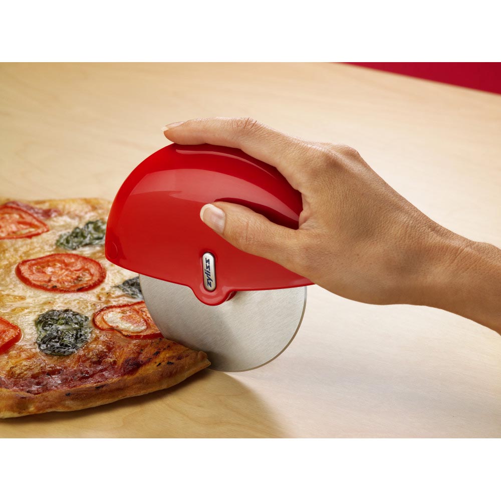 Zyliss 30810 Red Pizza Cutter Wheel - Premium Stainless Steel Blade for Effortless Slicing - Perfect for Homemade Pizza, Pasta, Dough & Baking Needs