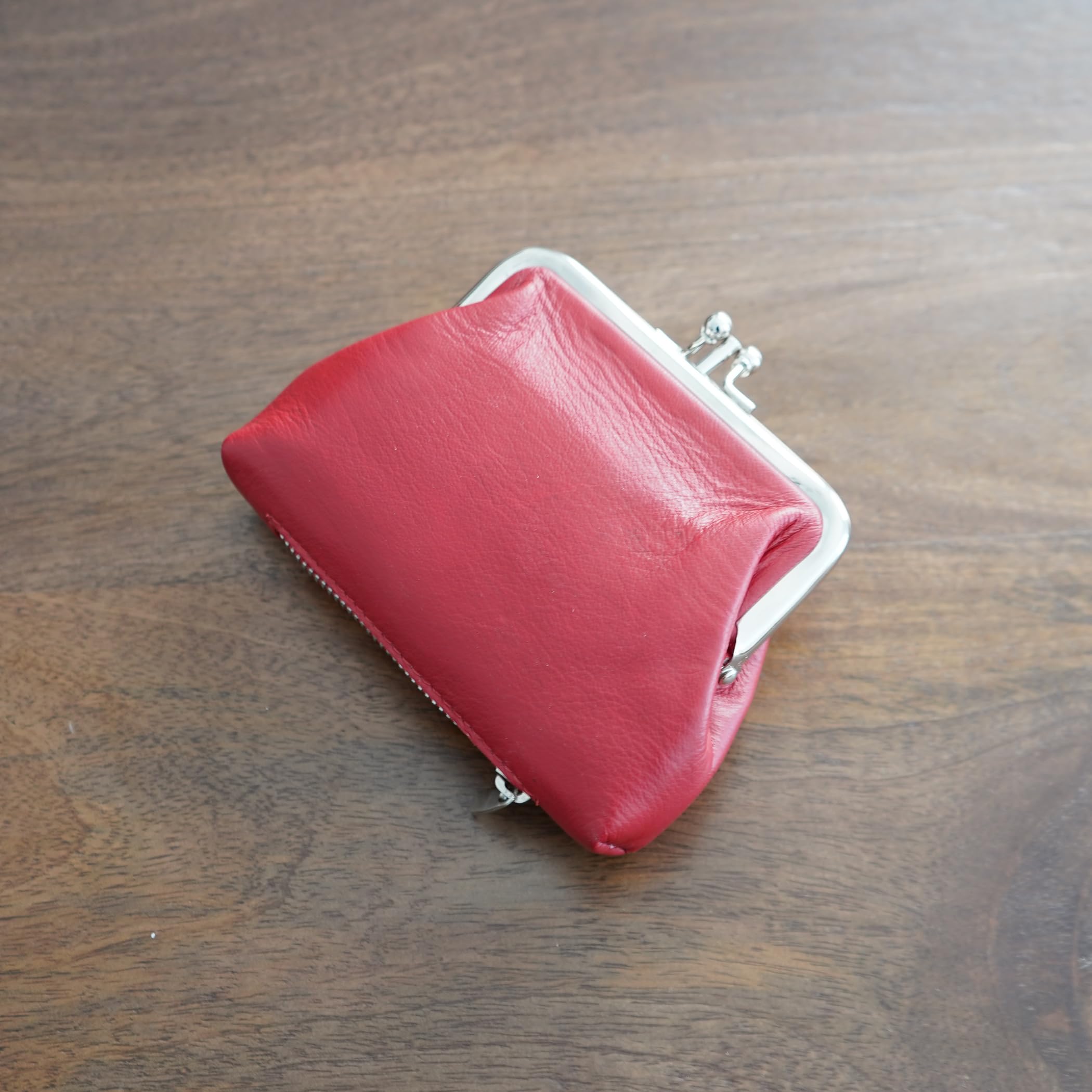 AG Wallets for Women - Soft Leather Coin Purse with Metal Kiss Lock & 2 Zipper Pockets | Holds Folded Cash, Credit Cards & Loose Change | Perfect for Everyday Use, Travel & Shopping