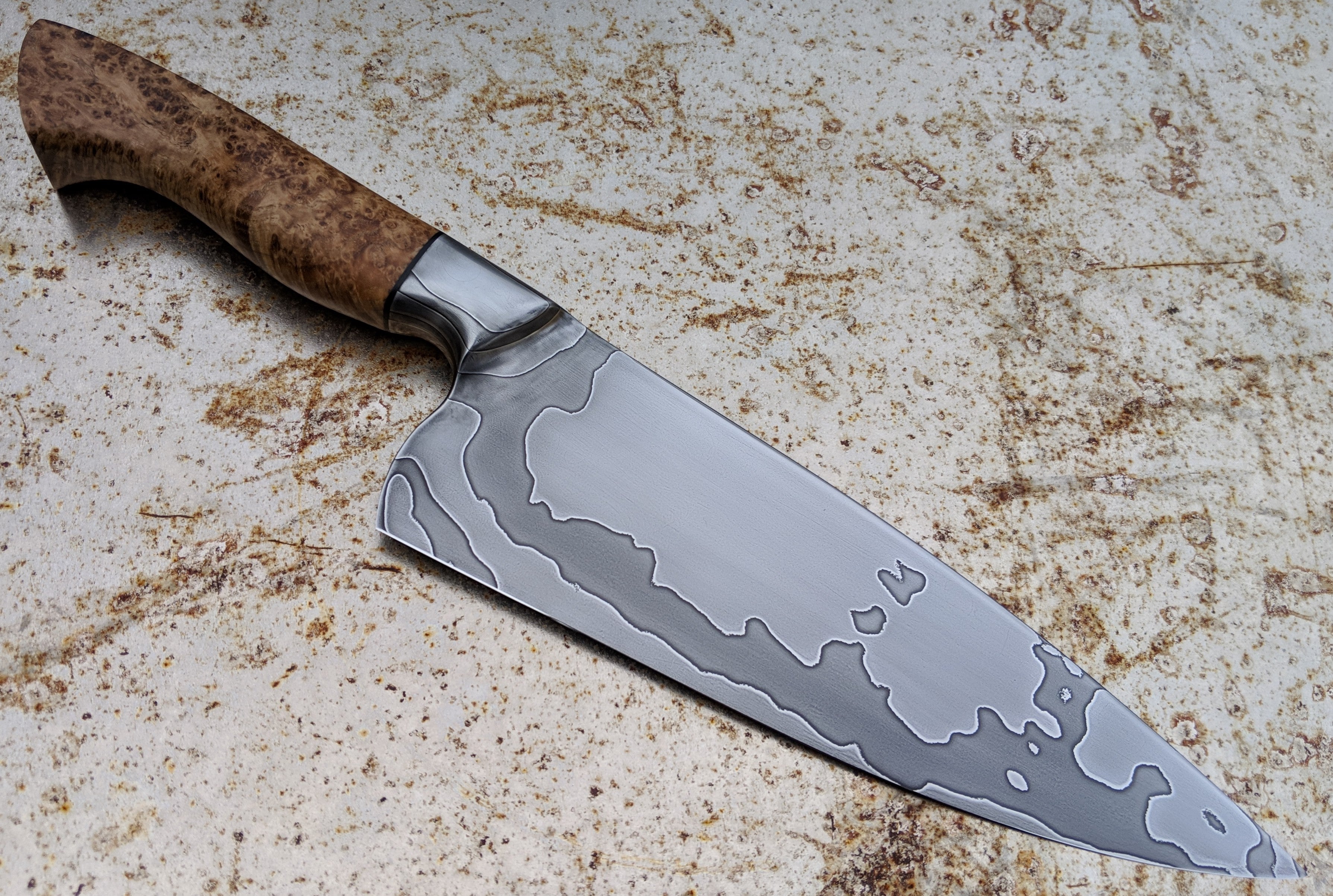 Attell Knives 205mm High Carbon Stainless Steel Integral Chef Knife - Professional Kitchen Knife for Slicing, Dicing & Chopping - Perfect for Home Cooks & Chefs