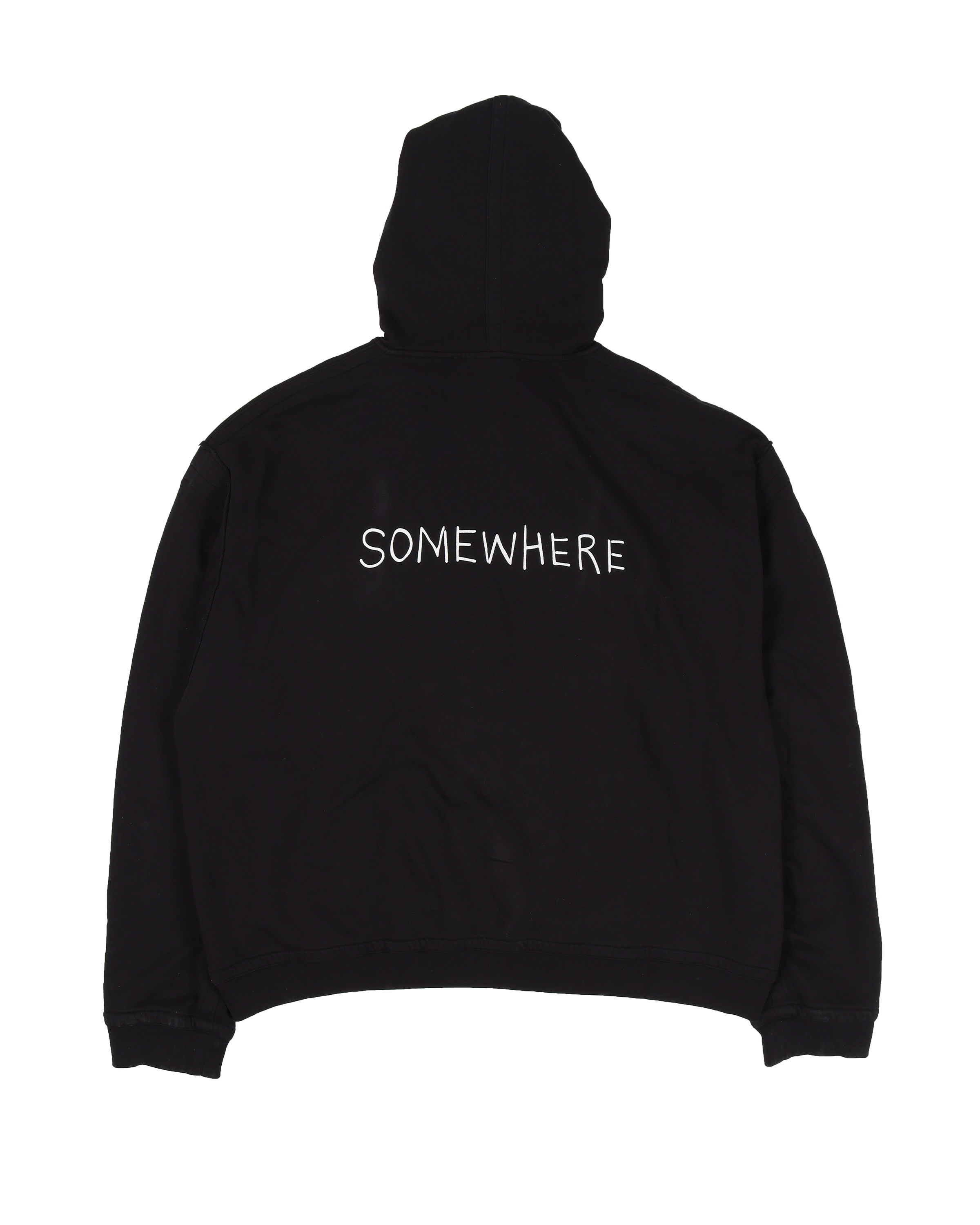 Trendy Somewhere Back Print Hoodie - Soft Cotton Pullover Sweatshirt for Men & Women | Perfect for Casual Wear, Street Style & Loungewear