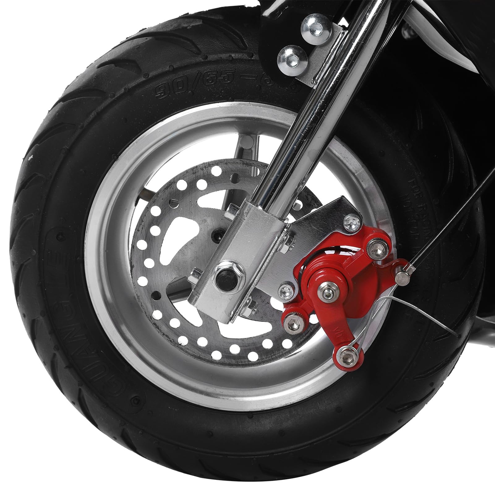 49cc Gas Pocket Bike for Kids - 25MPH, 170lbs Capacity, Dual Headlights & Disc Brakes (Black Fire) - Perfect for Backyard & Neighborhood Riding