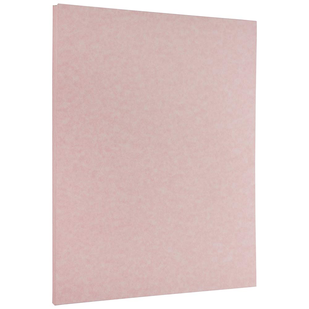JAM PAPER 65lb Parchment Cardstock - 8.5 x 11 Inches, 176 GSM, Pink Recycled Cover Paper - 250 Sheets per Ream for Scrapbooking, Invitations & Craft Projects
