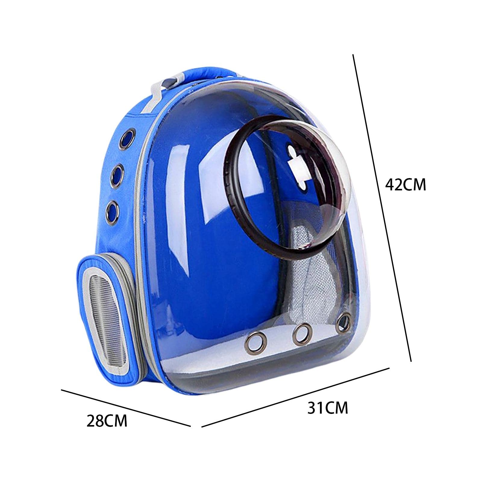 Enakshi Transparent Pet Backpack Carrier - Breathable Travel Bag for Small Dogs & Cats - Outdoor Hiking, Camping, Airplane Travel (Dark Blue) | Pet Supplies | Perfect for Vet Visits & Daily Adventures