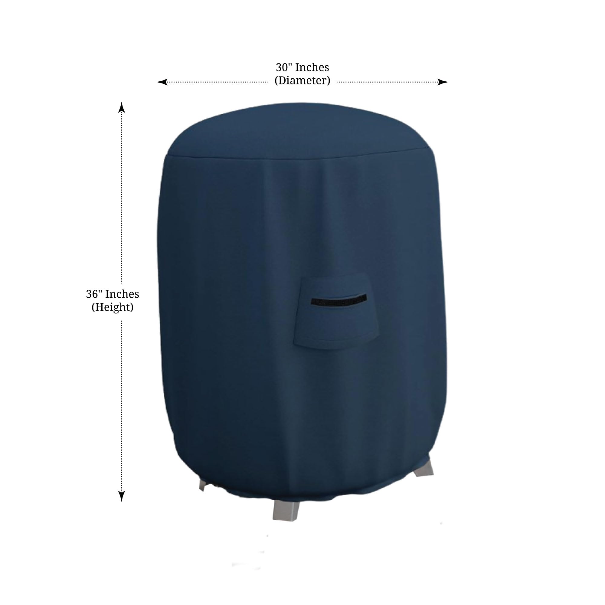 Premium Waterproof BBQ Smoker Cover - 12 Oz Heavy Duty UV & Weather Resistant Fabric for Dome, Bullet, Barrel, Kettle & Drum Grills (30