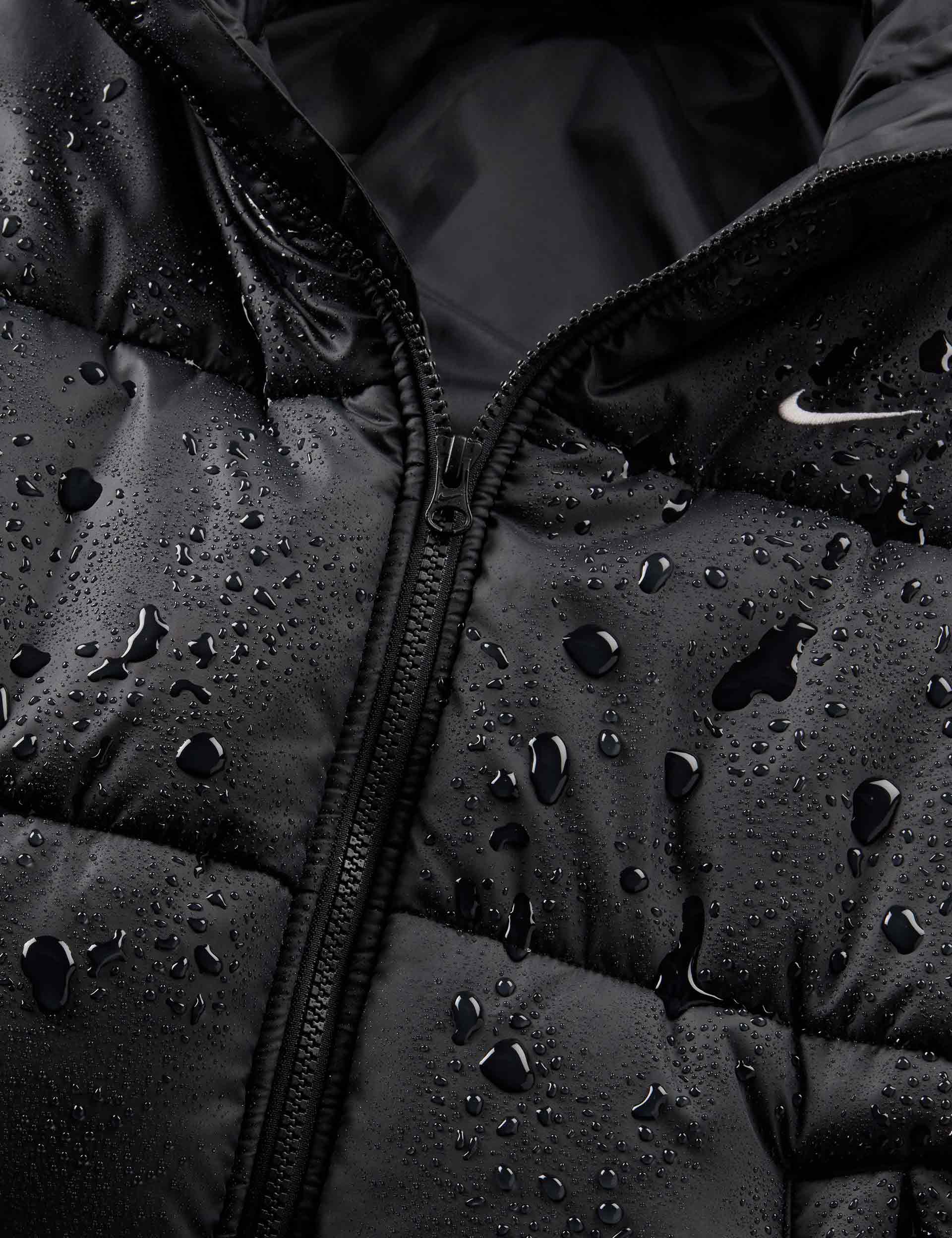 Classic Puffer Therma Fit Hooded Jacket for Men & Women - Lightweight Winter Sportswear for Running, Hiking & Outdoor Activities (Black/White)