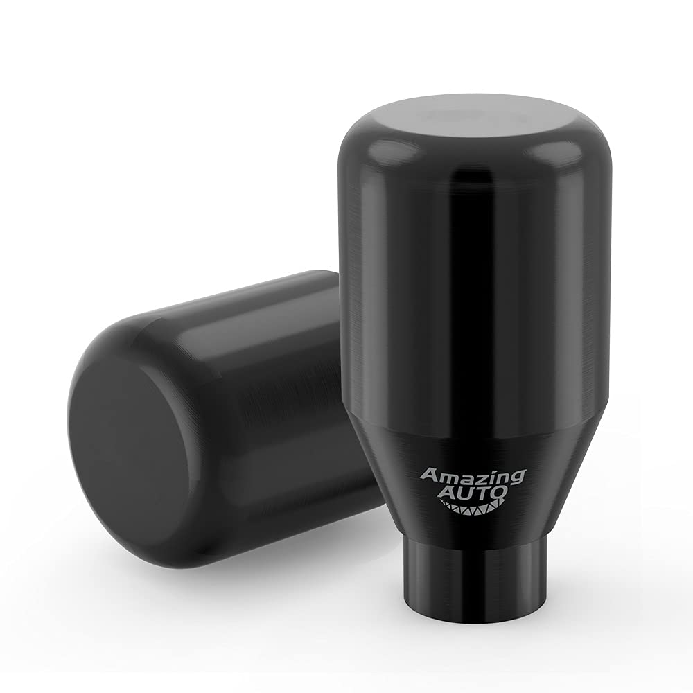 Universal Weighted Gear Shifter Knob - Black Manual/Automatic Car Shift Lever with 4 Adapters for Smooth Gear Changes | Perfect for Racing, Daily Driving & Car Customization