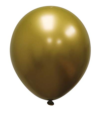 50-Pack Platinum Gold Balloons with Chrome Effect - Elegant Party Decorations for Birthdays, Weddings, Baby Showers & Special Events - Perfect for Photo Backdrops, Ceiling Decor & Balloon Garlands