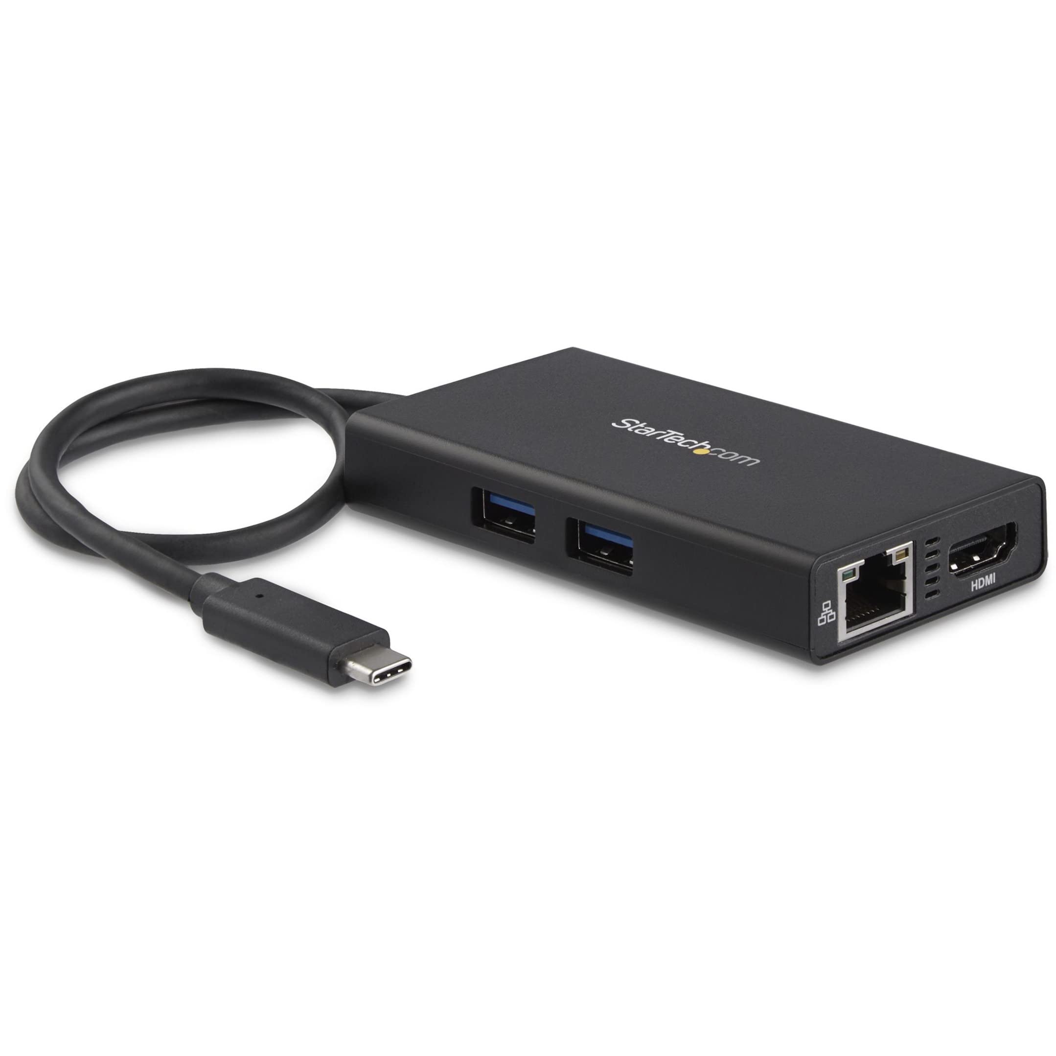 StarTech.com DKT30CHPD USB C Multiport Adapter with Power Delivery (PD) - 4K HDMI, Gigabit Ethernet, USB 3.0 Hub - Black - Perfect for MacBook Pro, Dell XPS & Home Office Setup