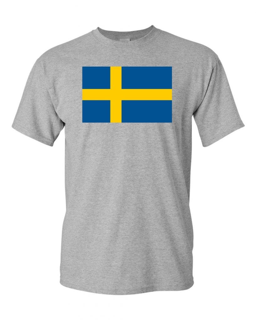 Sweden Flag T-Shirt for Adults - Comfortable Cotton DT Tee - Perfect for National Day, Sports Events & Patriotic Outfits
