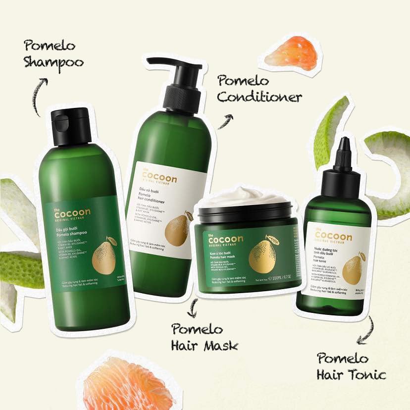 Ultimate Hair Repair Set with Pomelo Tonic, Shampoo, Conditioner & Hair Mask - Deep Nourishing & Hydrating Treatment for Damaged Hair - Salon-Quality Hair Care Kit for Dry, Frizzy & Color-Treated Hair at Home
