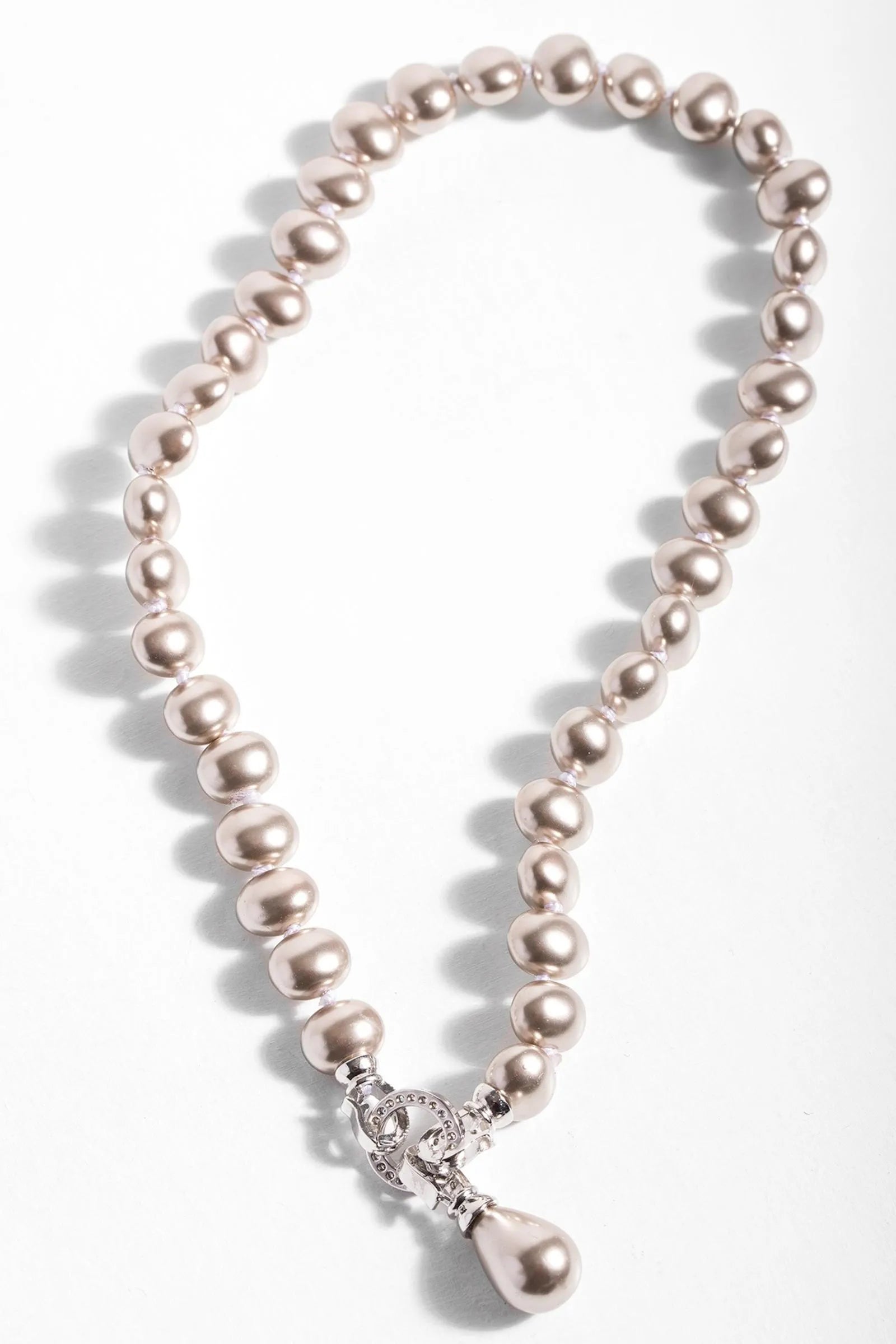 Elegant Crystal Pearl Dangle Necklace for Women - Perfect for Weddings, Parties & Special Occasions
