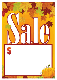 100 Pack Fall Design Sale Tags - Bulk Discount Price Labels for Retail Stores, Boutiques & Seasonal Clearance Events - Perfect for Black Friday, Holiday Sales & Inventory Markdowns