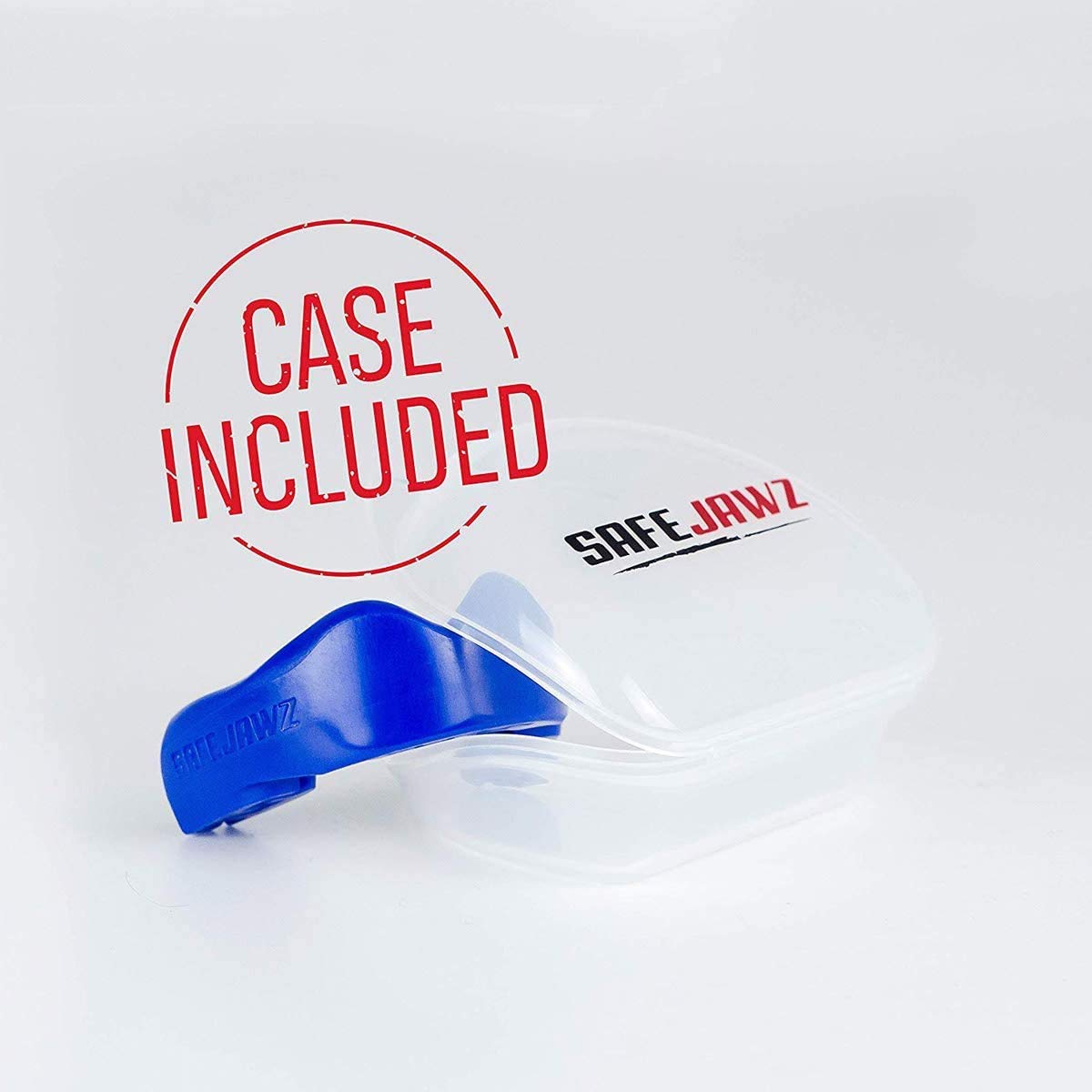 SafeJawz Sports Mouthguard & Cleaner Bundle - Premium Gum Shield for Football, Rugby, Hockey, Lacrosse & Contact Sports (Blue, Adult) - Perfect for Training, Games & Dental Protection