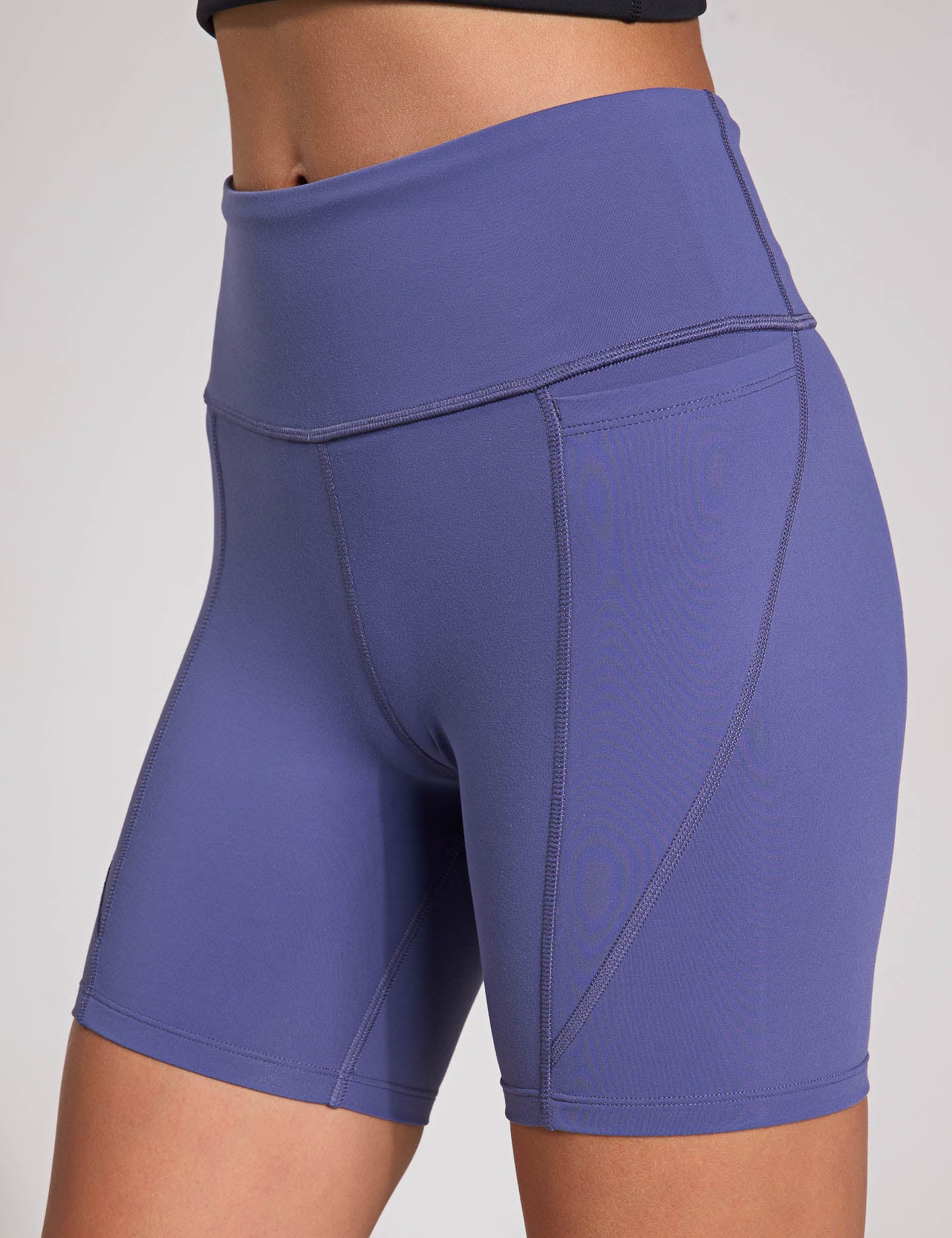 Luxury High Waisted Biker Shorts for Women - 6 Pack, Twilight Purple - Perfect for Yoga, Gym Workouts & Casual Wear