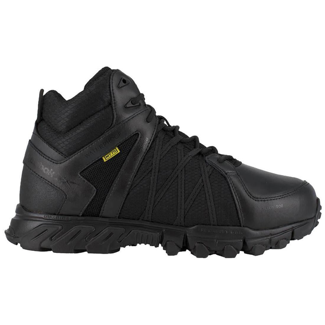 Trailgrip Alloy Toe Metguard Athletic Work Boots for Men - Black Safety Shoes for Construction, Hiking & Outdoor Work - Lightweight & Comfortable Steel Toe Work Boots