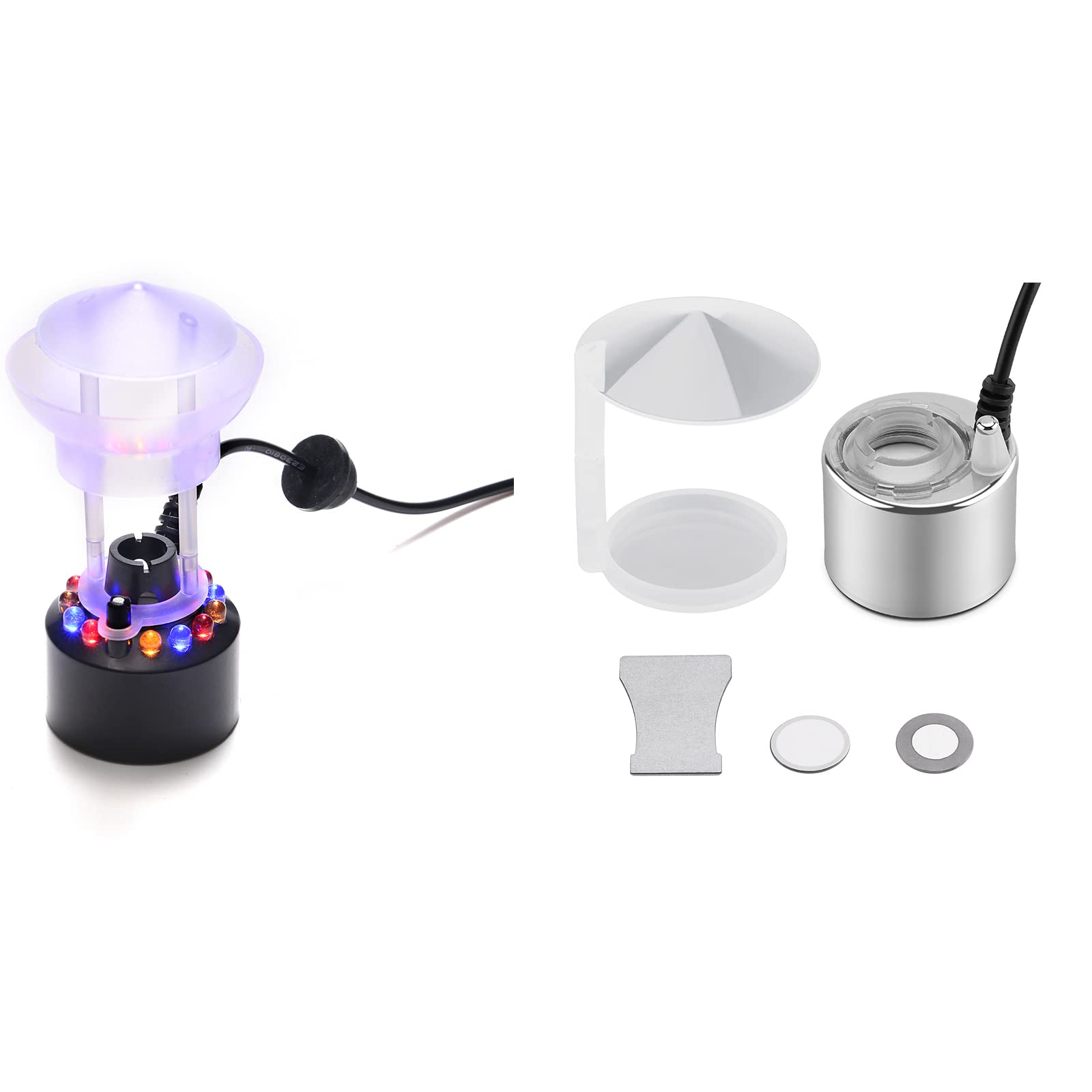 Upgraded Mist Maker with Splash Guard - High Output Fogger Water Fountain for Indoor/Outdoor Decor, Humidifier & Relaxation