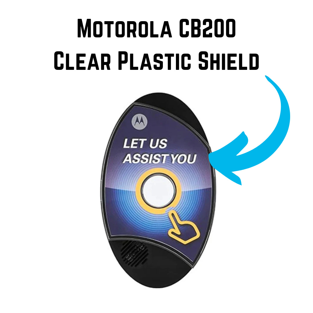 Motorola CB200 Clear Plastic Shield - Durable Replacement Part HW002373A01 for Two-Way Radios - Perfect for Outdoor Adventures, Construction Sites & Emergency Communication