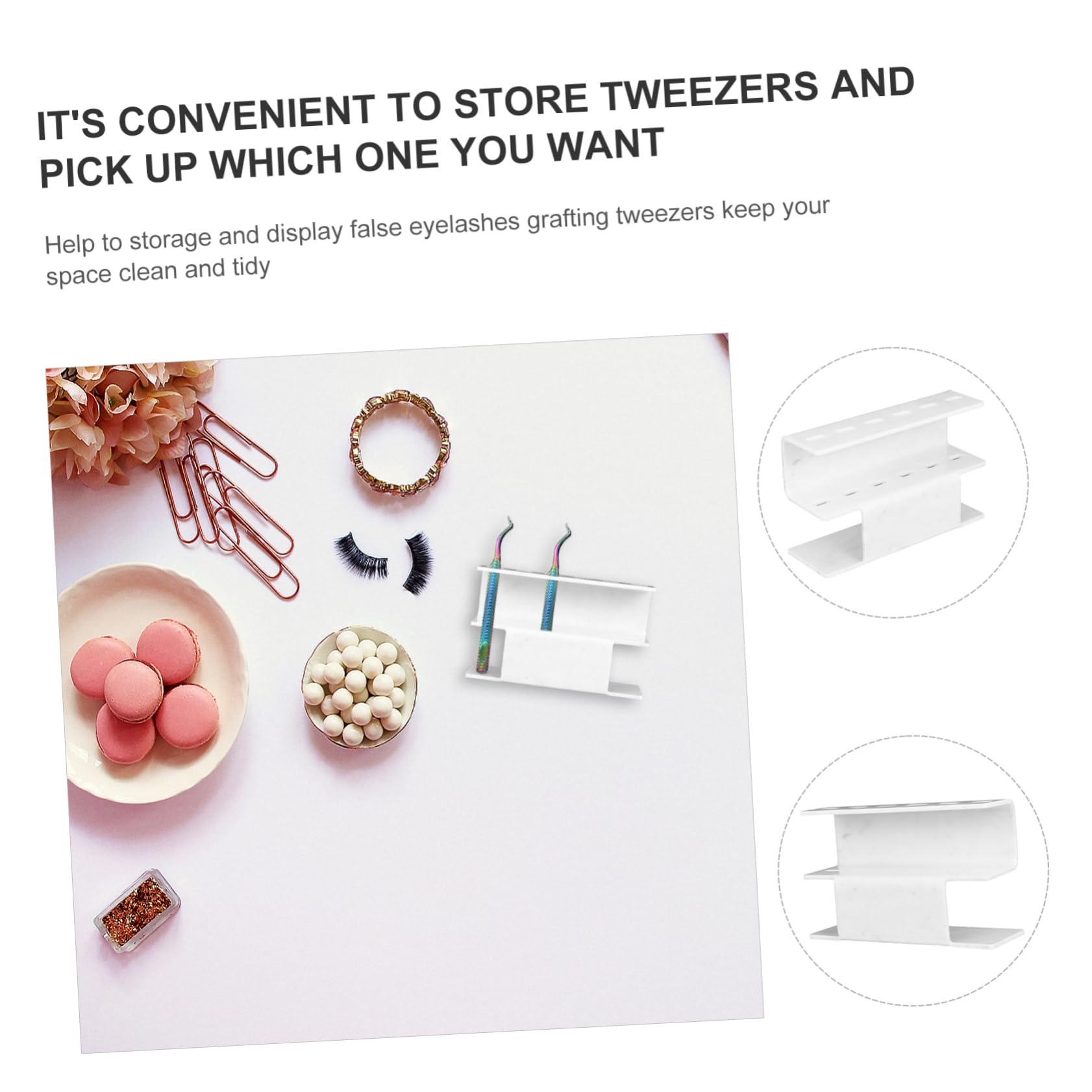 Professional 6-Hole Lash Extension Tweezers Storage Rack | Salon Tweezer Holder Stand for Eyelash Extensions | Perfect for Beauty Salons, Lash Artists & Home Use
