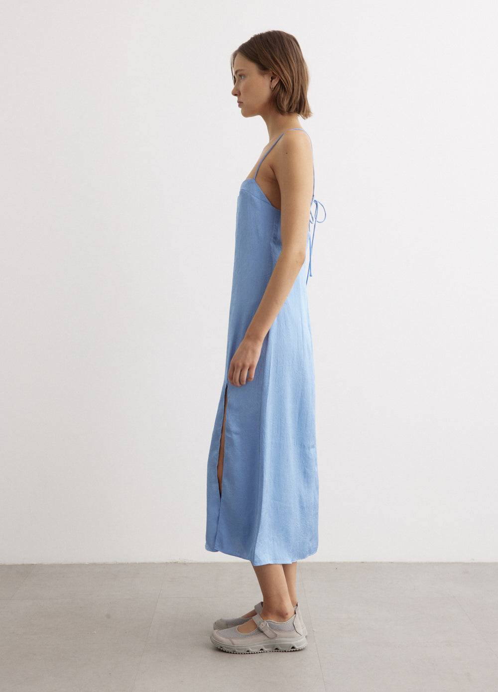 Aleena Dress Azurine Blue C7328 - Elegant Women's Summer Casual Dress for Beach, Party & Vacation | Lightweight Flowy Maxi Dress with Floral Print