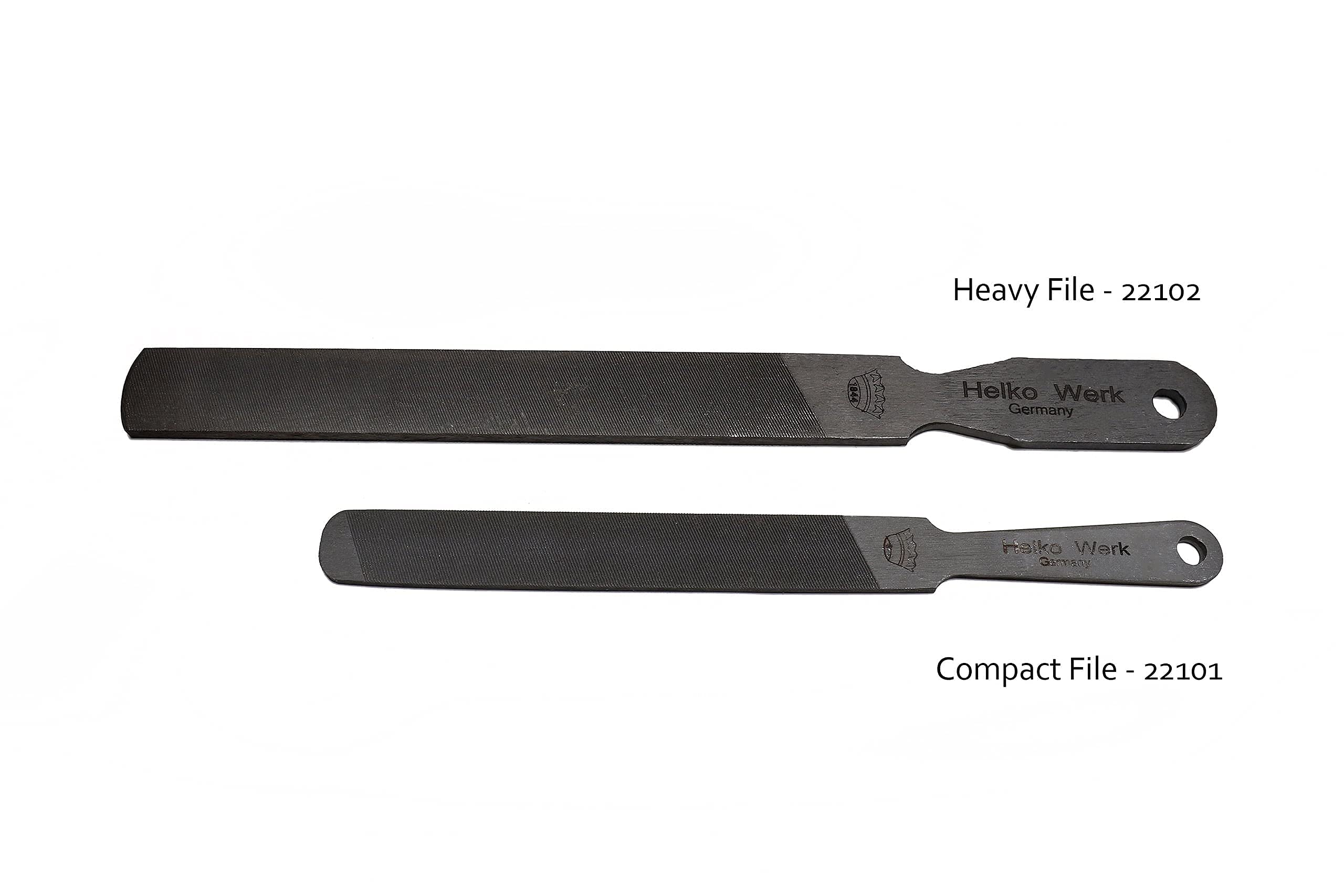 1844 Helko Werk Germany Dual Sided Axe Sharpening File - Heavy Duty Single-Cut & Cross-Cut Metal Hand File for Axes & Hatchets - Perfect for Camping, Woodworking & Outdoor Survival (Model #22102)