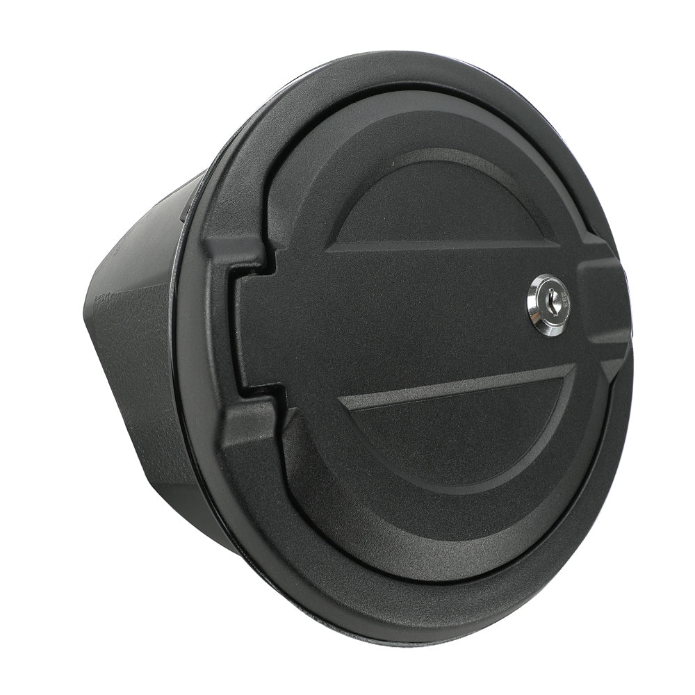 Locking Aluminum Fuel Filler Door Cover with Key - Compatible with 2018-2025 Jeep Wrangler 4xe JL & JLU Models | Anti-Theft Protection for Off-Road Adventures & Parking Security