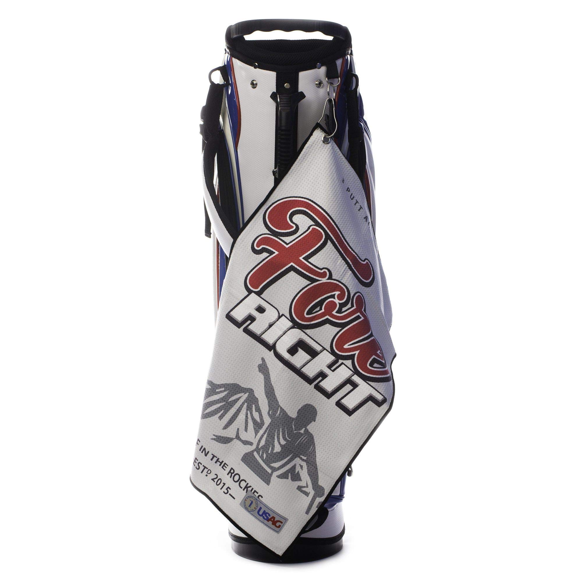 High Performance USAG Golf Towel - Funny Golf Gift for Men & Women | Perfect for Club Membership, Tournaments & Practice | Fore Right Golf Accessories