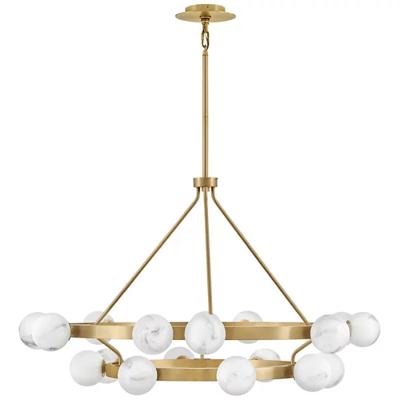Harold Art Glass Ball Multi-Tier Chandelier - Elegant Crystal Ceiling Light Fixture for Dining Room, Living Room, Bedroom, and Entryway Lighting Decor