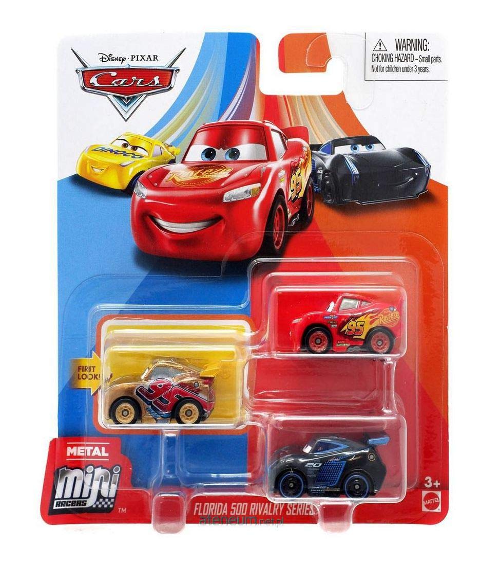 Disney Cars Mini Figure 3-Pack - Lightning McQueen, Mater & Friends - Collectible Toy Cars for Kids & Disney Fans - Perfect for Playtime, Gifts & Display