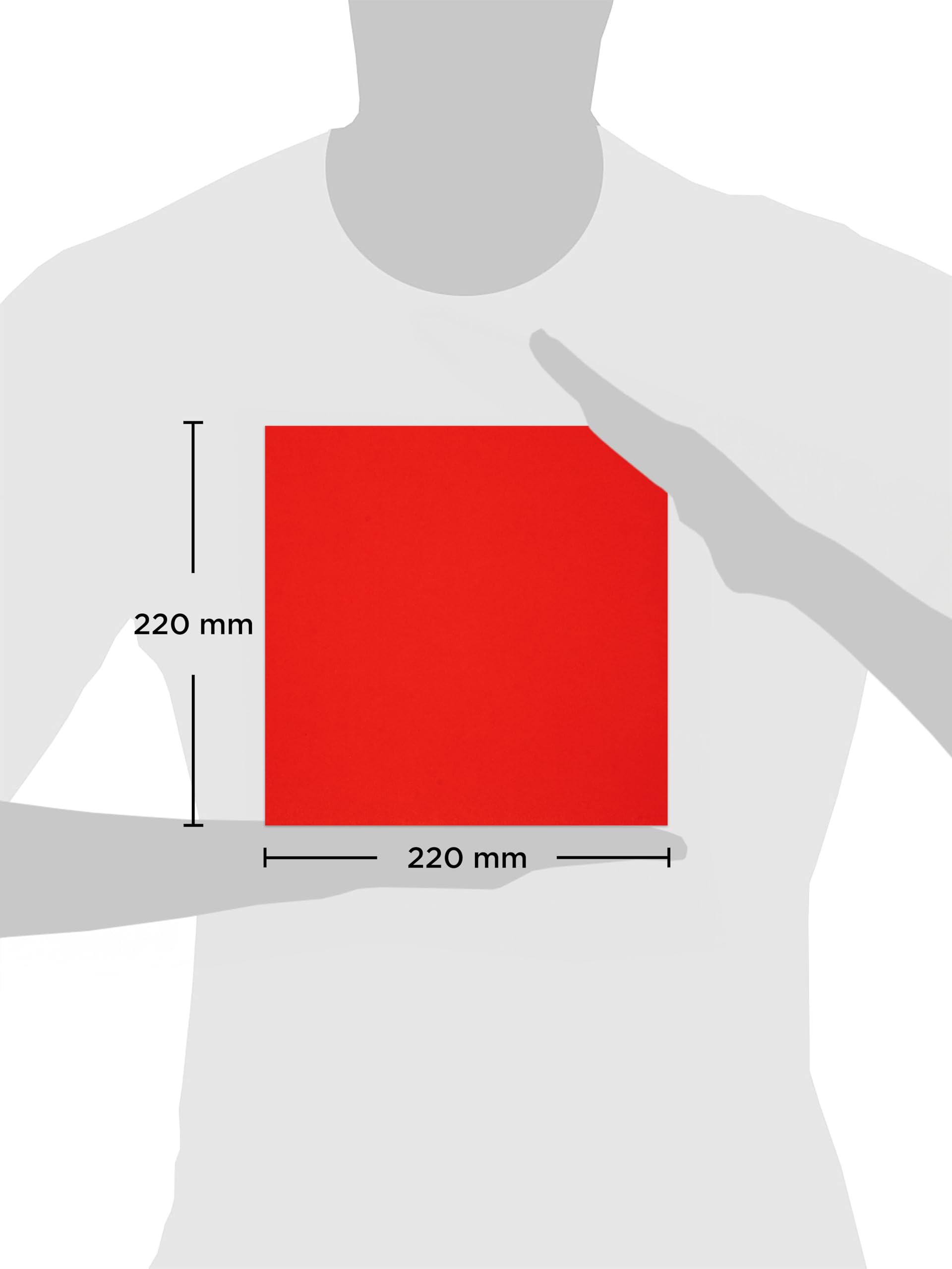 220 x 220mm 120 GSM Peel & Seal Wallet Envelopes - Pack of 250 | Creative Colour Pillar Box Red | Perfect for Mailing, Invitations & Business Correspondence