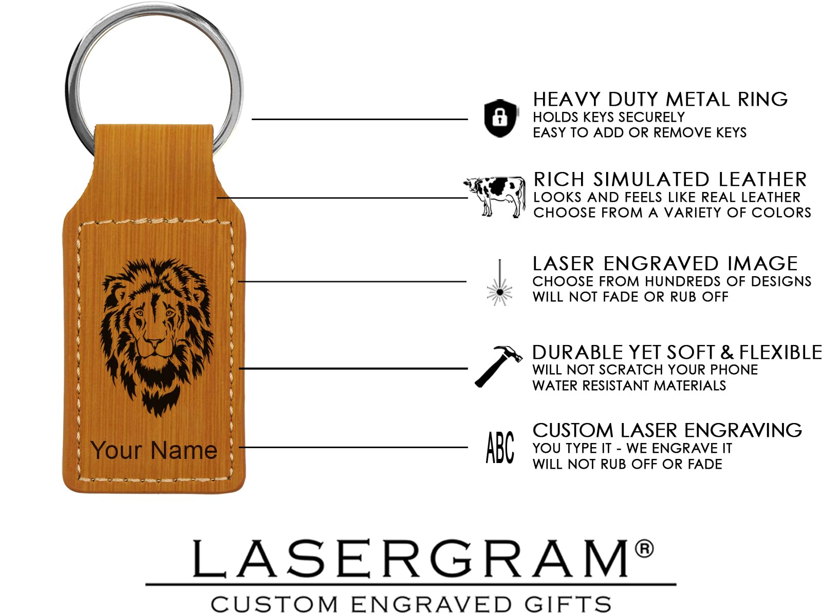 Custom Engraved Rectangle Keychain - Weightlifting Man Design - Perfect for Gym Enthusiasts & Fitness Gifts