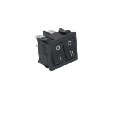 Black Double Switch - 2-Gang Light Switch, Electrical Wall Plate, Durable & Easy Installation for Home, Office, and Commercial Use