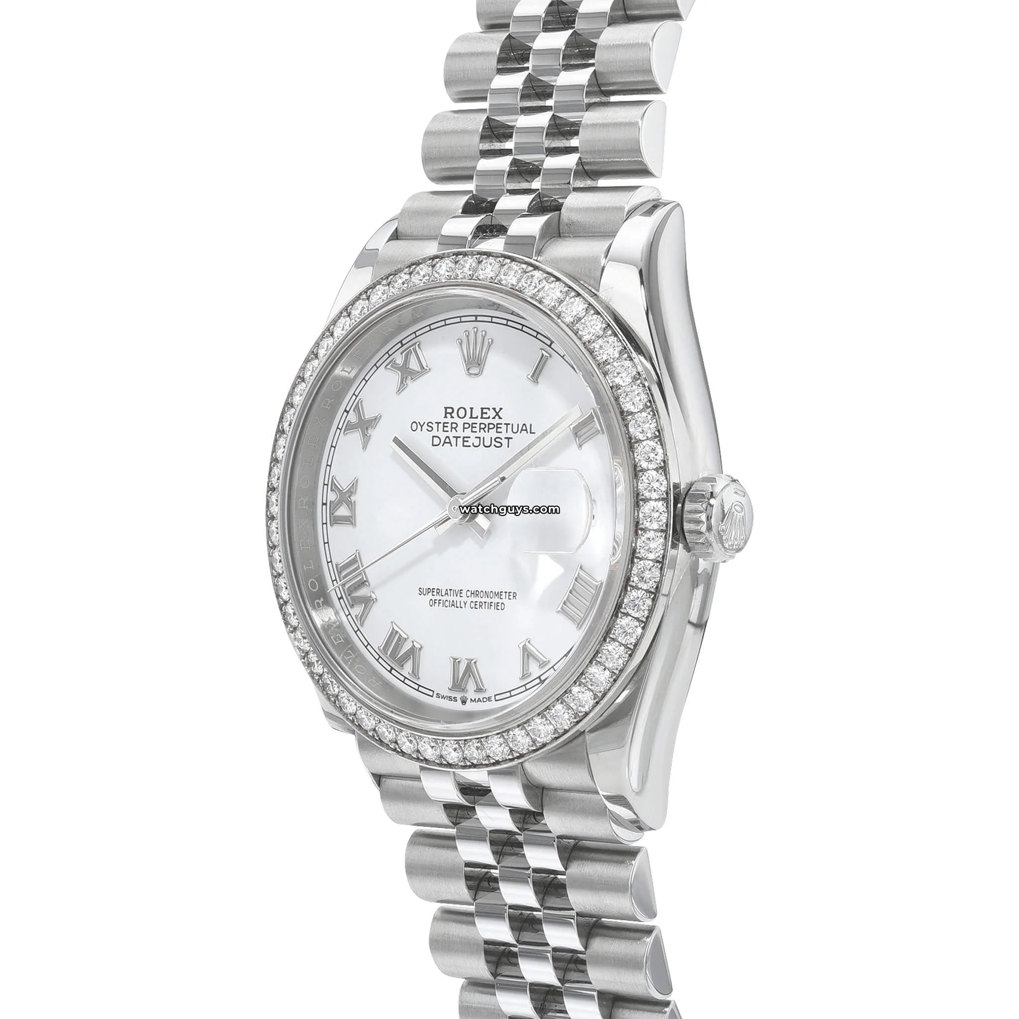Rolex Datejust 126284RBR Diamond Watch - Luxury Swiss Automatic Men's Timepiece with Silver Dial & Diamond Bezel - Perfect for Business, Formal Events & Special Occasions